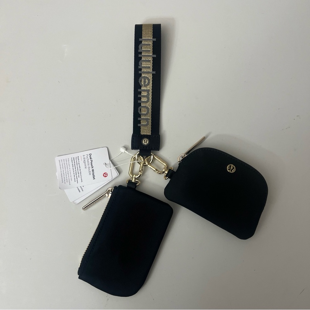 lululemon athletica Black and Gold Key & Card Holder Set